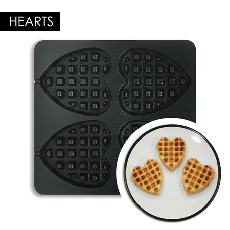 Linello Multi Waffle Heart Plates (Set of 2)