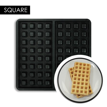 Linello Multi Waffle Large Square Plates (Set of 2)